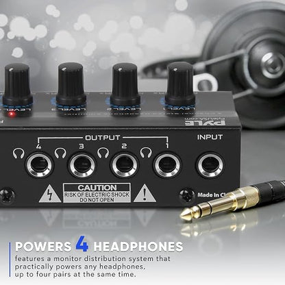 Pyle 4-Channel Portable Stereo Headphone Amplifier - Image 3