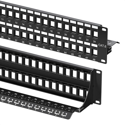 Cable Matters Rackmount or Wall Mount 2U 48 Port Keystone Patch Panel by CableMatters