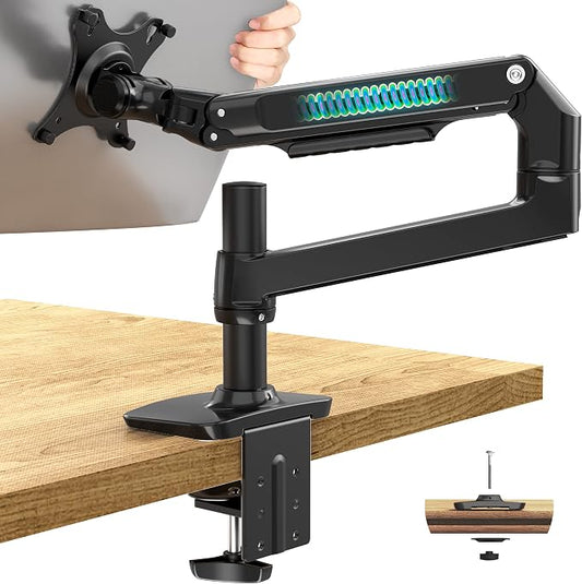Single Monitor Arm Desk Mount, Holds Screens up to 40 Inches and 25 lbs by Ergounion
