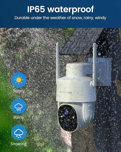 Armorcope Solar Security Cameras Wireless Outdoor, 360° View Battery Powered - Image 3