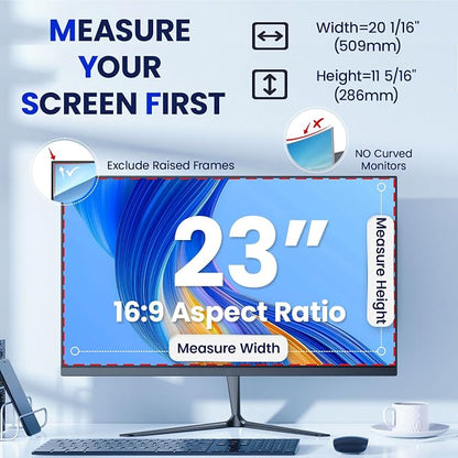 Magnetic Privacy Screen for Frameless Computer Monitor 23 Inch 16:9 Aspect Ratio - Image 7