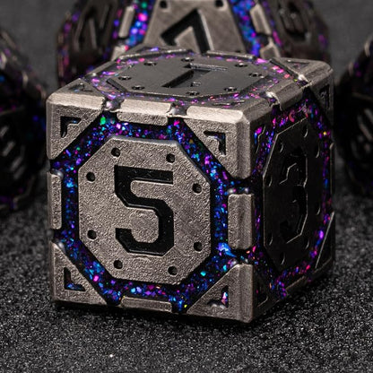 Metal D&D Dice Set, Polyhedral Metallic Dice - Image 5