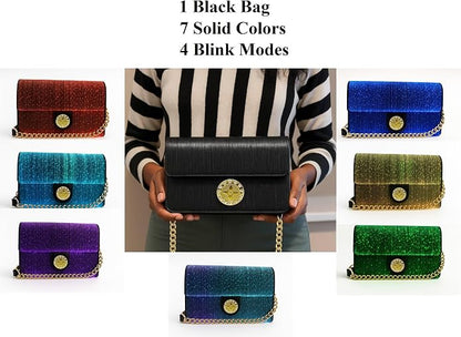 LED Bags Crossbody Purse Evening Bag Light Up Purse 7 Colors Evening Clutch - Image 3