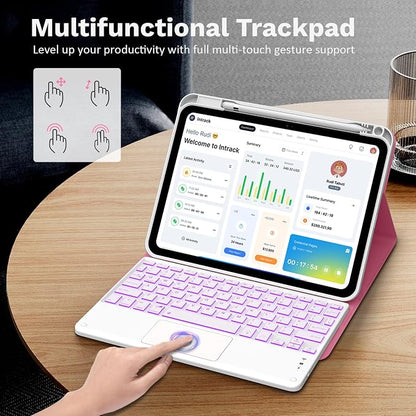 MoKo Touch Keyboard Case for iPad 11th Generation 11 inch 2025, iPad 10th - Image 5