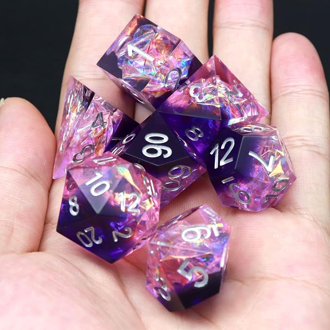 Haxtec DND Dice Set Sharp Edge Resin Dice - Image 4