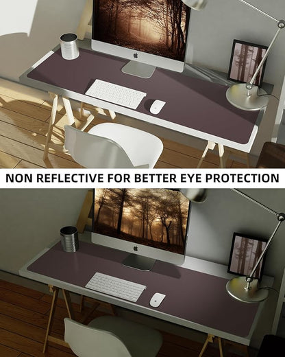 AFIING Leather Desk Pad Protector, Mouse Pad, Office Desk Mat, Non-Slip PU - Image 6