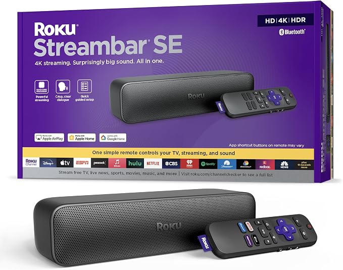 Roku Streambar SE | 2-in-1 TV Soundbar by Roku