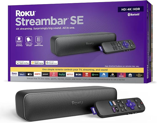 Roku Streambar SE | 2-in-1 TV Soundbar by Roku