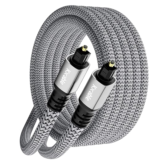 Optical Audio Cable 50 FT, Digital Audio Cable, Toslink Fiber Optic Cord by Kxable