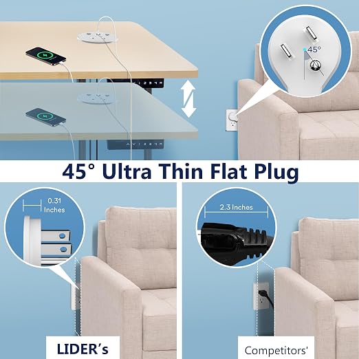 LIDER PD 65W GaN Technology Desktop Power Grommet, Power Delivery, USB-A and 2 - Image 6