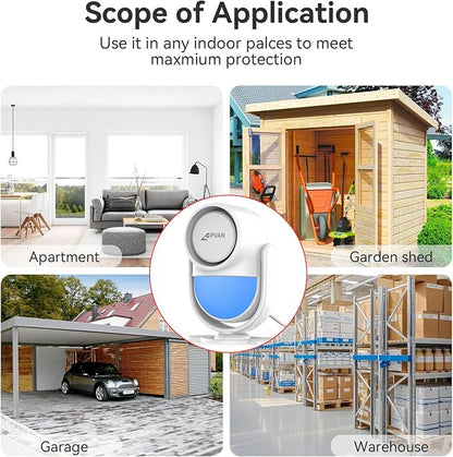 CPVAN WiFi Motion Sensor Alarm System, 125dB Smart PIR Motion Detector - Image 9