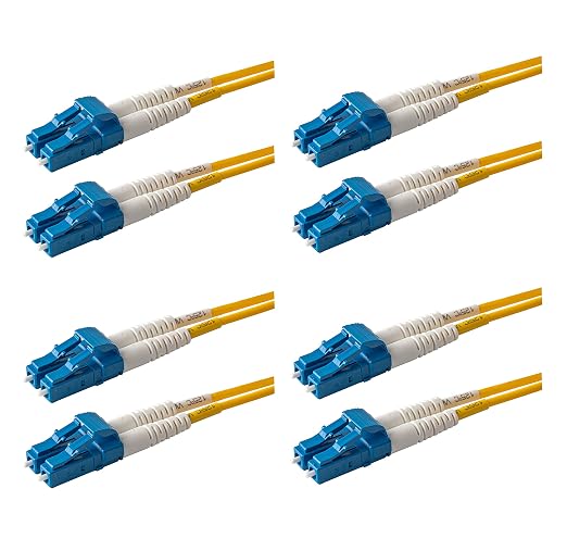 SpeedyFiberTX – 4-Pack 0.50 Meter LC to LC Fiber Patch Cable, Corning SMF-28 by SpeedyFiberTX