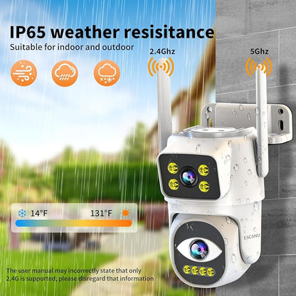 ESCANU Dual Lens Security Camera Outdoor, WiFi Camera - Image 9