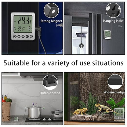 2 pcs Refrigerator Thermometer Freezer Alarm Digital Freezer Thermometer Fridge - Image 4