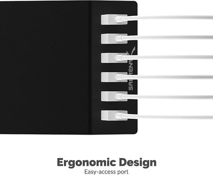 SABRENT Premium 60 Watt 6 Port Aluminum Family Sized Desktop USB Rapid Charger. - Image 6