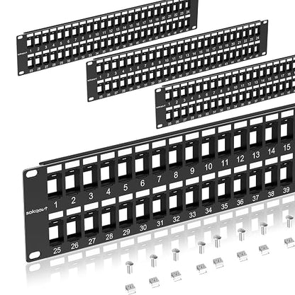 Sokqovt 48 Port Blank Keystone Patch Panel by Unknown