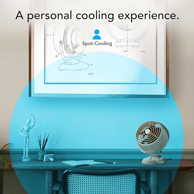 Vornado VFAN™ Mini Fan, Classic Vintage Fan, Retro Metal Air Circulator - Image 4