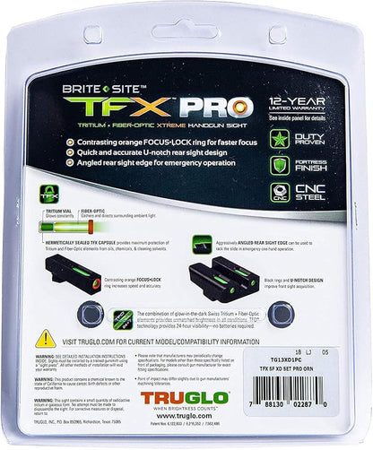 Truglo TFX PRO Handgun Sight, Glowing Shock Proof Tritium and Fiber Optic Night - Image 5
