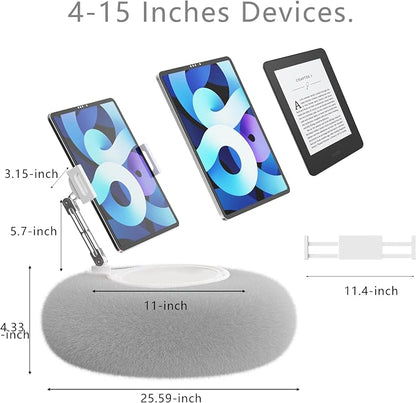 KABCON Pillow Tablet Stand for Kindle, 360°Adjustable Aluminum Pole Phone Holder - Image 2