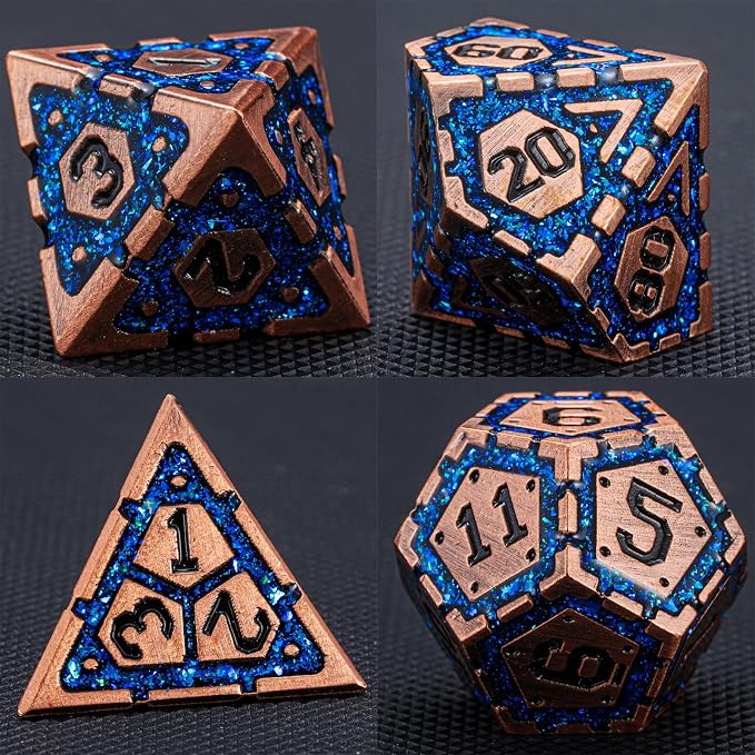 DND Metal Dice Set, Polyhedral Dice Set - Image 6
