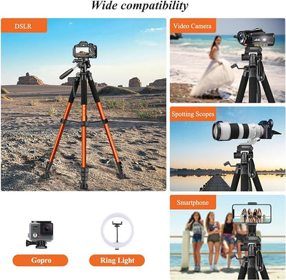 Victiv Tripod 74-Camera-Tripod for Cell Phone, Aluminum Professional Heavy Duty - Image 5