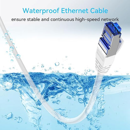 Sokqovt Cat 8 Ethernet Cable Slim 200ft Outdoor&Indoor, Pure Copper Cat8 - Image 4