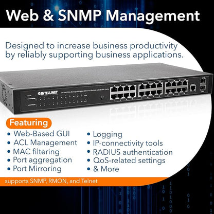 Intellinet 24 Port Web Managed Gigabit Ethernet Switch - Image 4