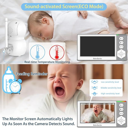 Baby Monitor with Camera and Audio, 4.3'' Video Baby Monitor with 1000ft Long - Image 9