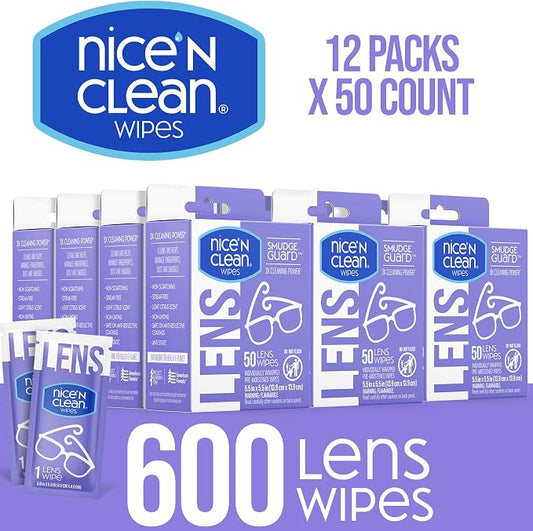 Nice 'N CLEAN SmudgeGuard Lens Wipes | Individually-Wrapped, Pre-Moistened - Image 2