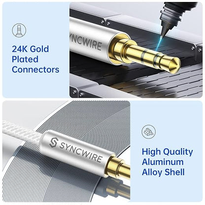 SYNCWIRE 3.5mm Aux Cable Nylon Braided Auxiliary Audio Cable Male to Male - Image 3