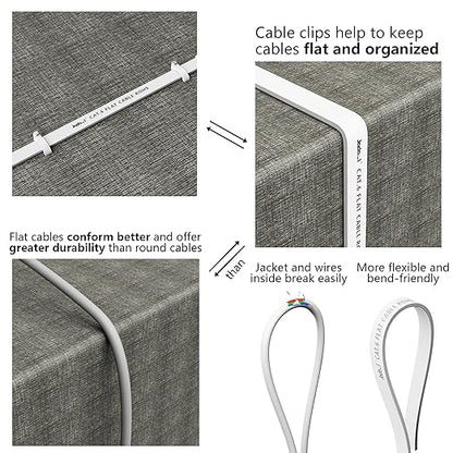 Jadaol Cat 6 Ethernet Cable 150 ft, 10Gbps Support Cat8 Cat7 Network, Flat RJ45 - Image 5