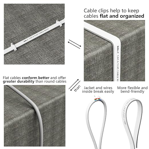 Jadaol Cat 6 Ethernet Cable 3ft 10-Pack, 10Gbps Support Cat8 Cat7 Network - Image 5