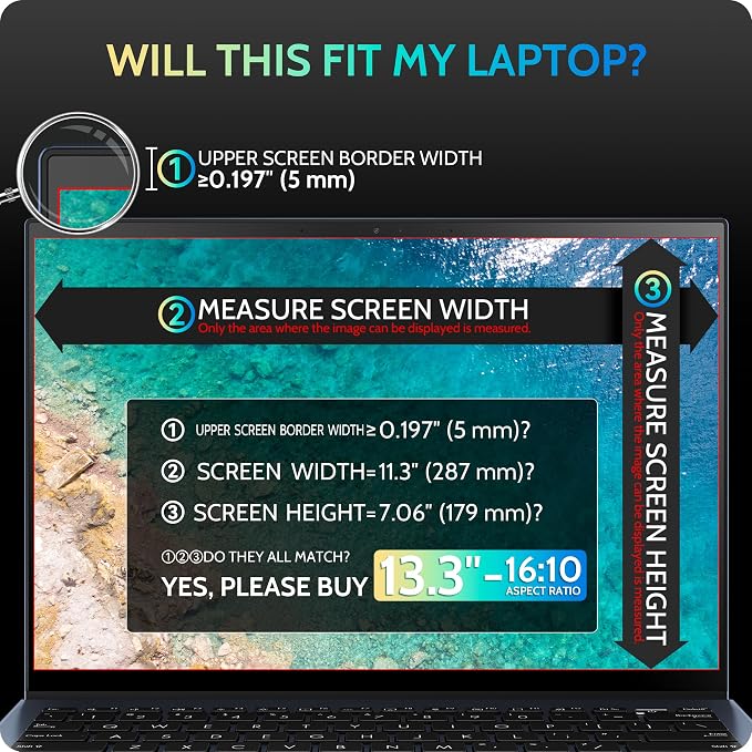 Magnetic Laptop Privacy Screen 13.4 & 13.3 inch - Image 4