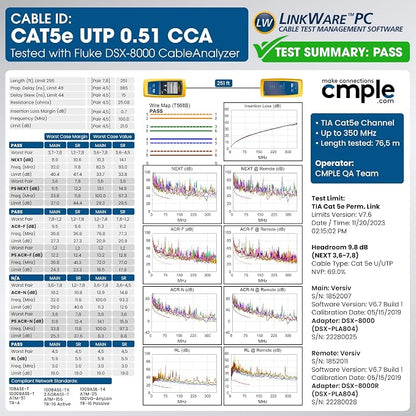 Cmple - Cat5e Plenum Cable 1000ft, 350MHz Gigabit Ethernet Solid Network - Image 5