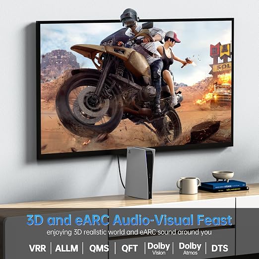 8K HDMI 2.1 Cable 15Ft, Thin Fiber Optic HDMI Cable, 48Gbps 8K@60Hz 4K@240Hz - Image 5