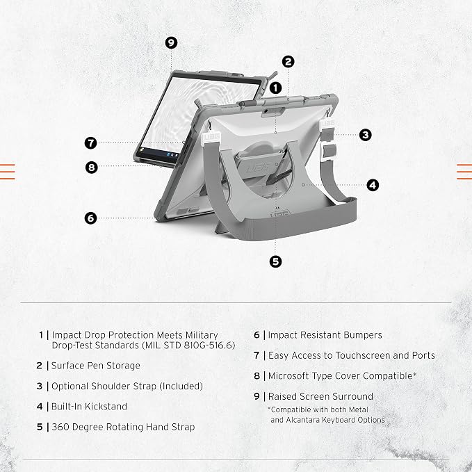 URBAN ARMOR GEAR UAG Designed for Microsoft Surface Pro 11/10/9 Case Plasma - Image 2
