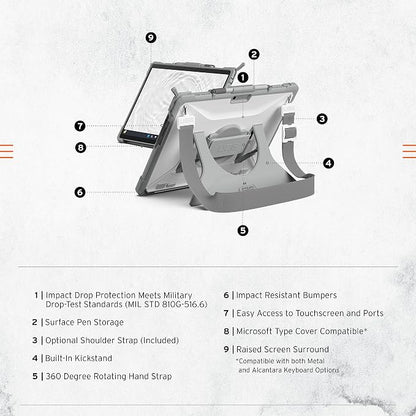 URBAN ARMOR GEAR UAG Designed for Microsoft Surface Pro 11/10/9 Case Plasma - Image 2