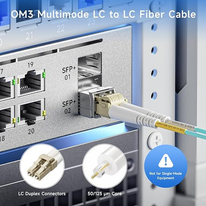 Cable Matters 5-Pack OM3 LC to LC Fiber Patch Cable - 1m / 3.3ft - Image 2