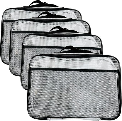 4PC Large Mesh Storage Bag for Board Games, Zippered Bags for Organization by HappiBox