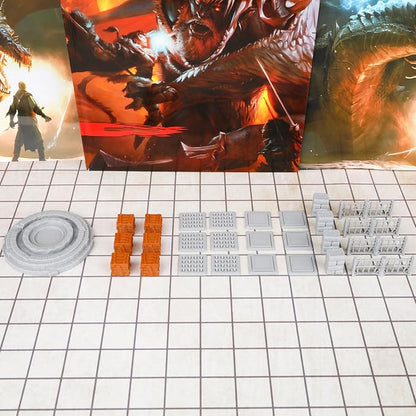 Dungeon Walls 40pcs 28mm Miniature RPG Terrain Modular System DND Building by AUSPDICE