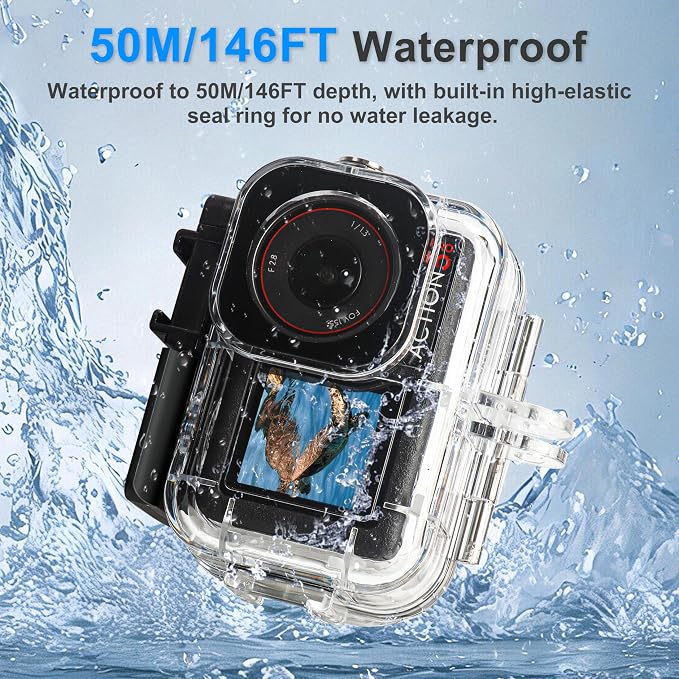 FitStill 164FT/50M Waterproof Case&3 Filters&Floating Hand Grip Stick Set - Image 3