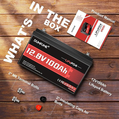12V 100Ah LiFePO4 Lithium Battery, Built-in 100A BMS, Trolling Motor, Solar - Image 5