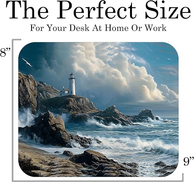 Coastal Shoreline Waves Sandy Beach Theme Mouse Pad Mat Mousepad - Image 3