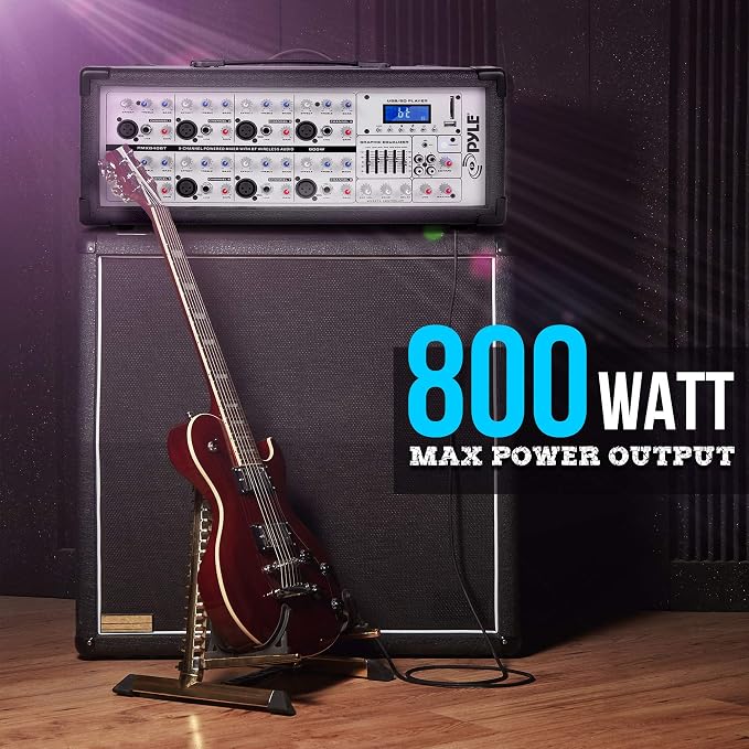 Pyle 800W Bluetooth Stage Powered Mixer - Image 4