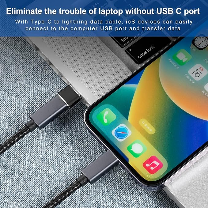 USB to USB C Adapter 6 packs for iPhone Fast Charging, Transfer and Type C OTG - Image 4