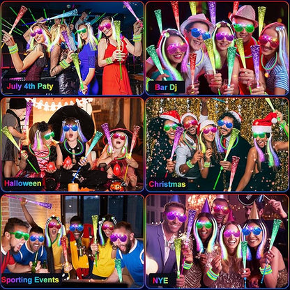 OLUPP 148 PCS Glow in the Dark Party Supplies, 16 Fiber Optic Wands, 14 LED - Image 4