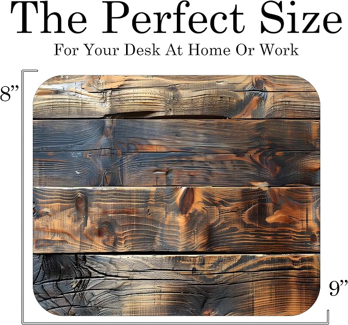 Rustic Wood Decorative Colorful Mouse Pad Mat Mousepad - Image 3