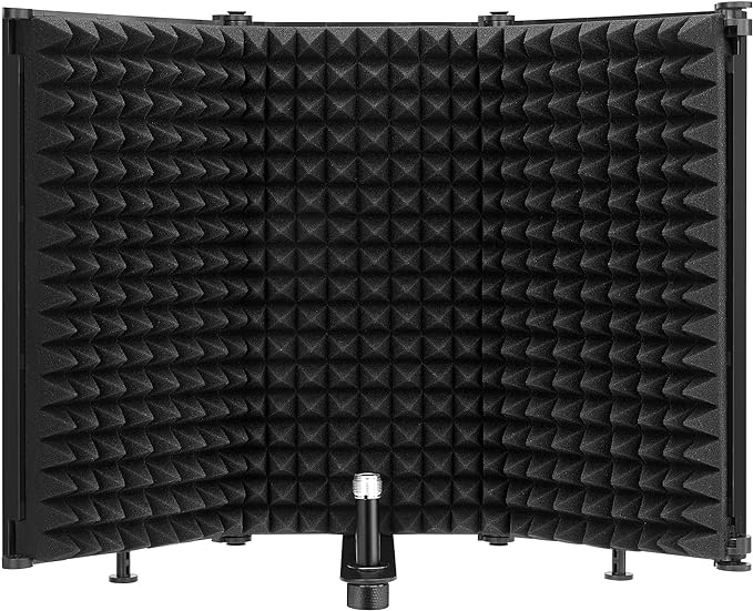 Moukey Microphone Isolation Shield, Foldable Mic Shield by Moukey