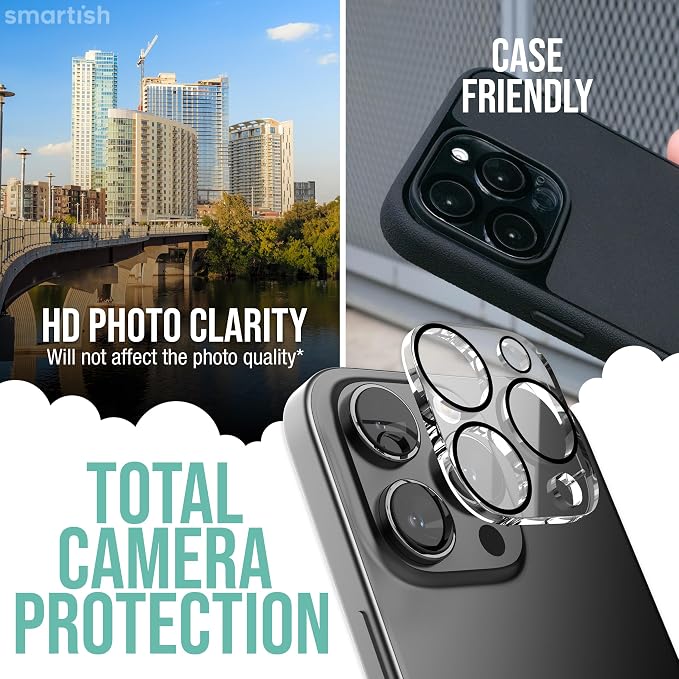 Smartish® iPhone 16 Plus Screen Protector + Camera Lens Covers - Image 5