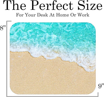 Coastal Shoreline Waves Sandy Beach Theme Mouse Pad Mat Mousepad - Image 3